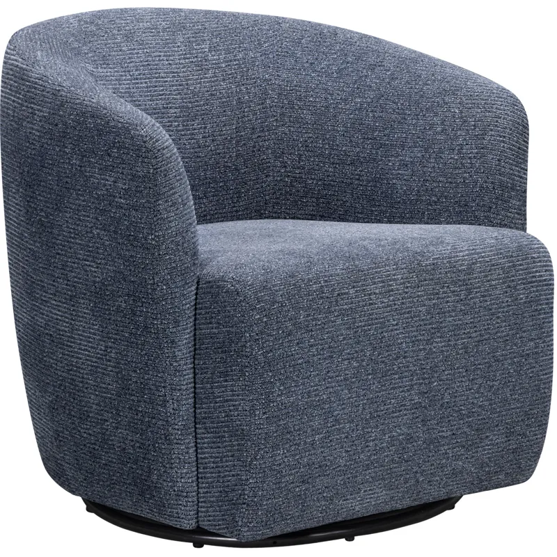 Mingle Thatch Blue Swivel Glider Accent Chair