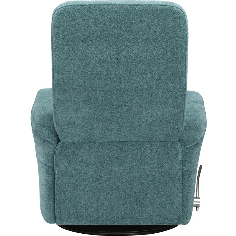 Gemini Snazzy Blue Manual Swivel Glider Recliner Two Pack