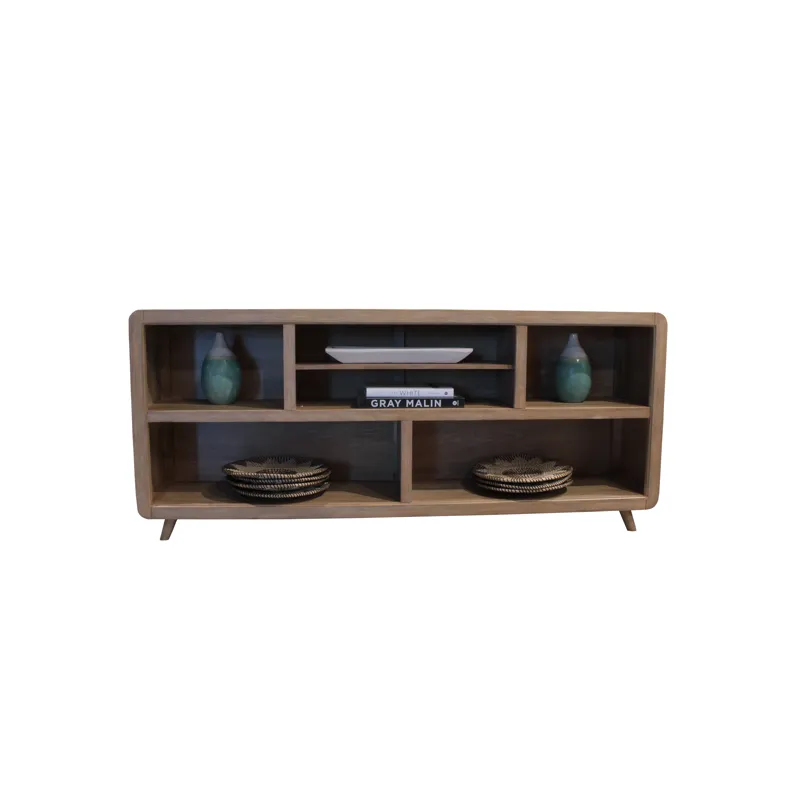 Escape Dining 54 Inch Round Table with Console and 4 Ladderback Chairs