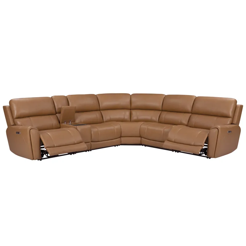 Hancock Apple Cider 6 Piece Zero Gravity Power Reclining Sectional with Power Adjustable Headrests