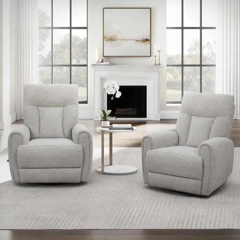 Natalia Thunderstorm Manual Swivel Glider Recliner Two Pack