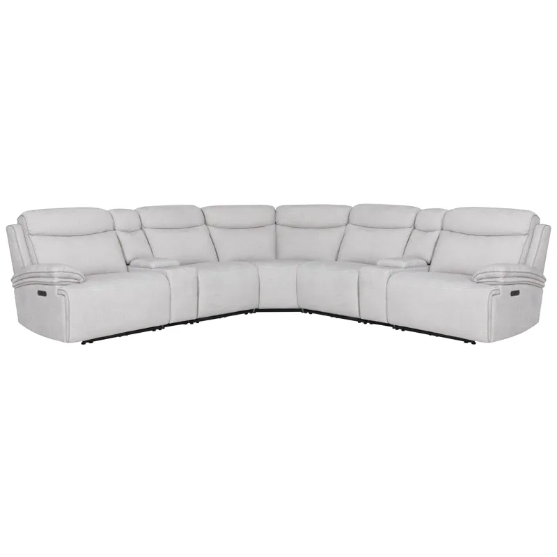 Alpine Airy Snow 7 Piece Zero Gravity Power Reclining Sectional with Power Adjustable Headrests