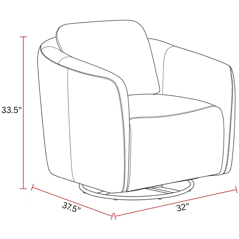 Dante Renaissance Ivory Swivel Glider Accent Chair