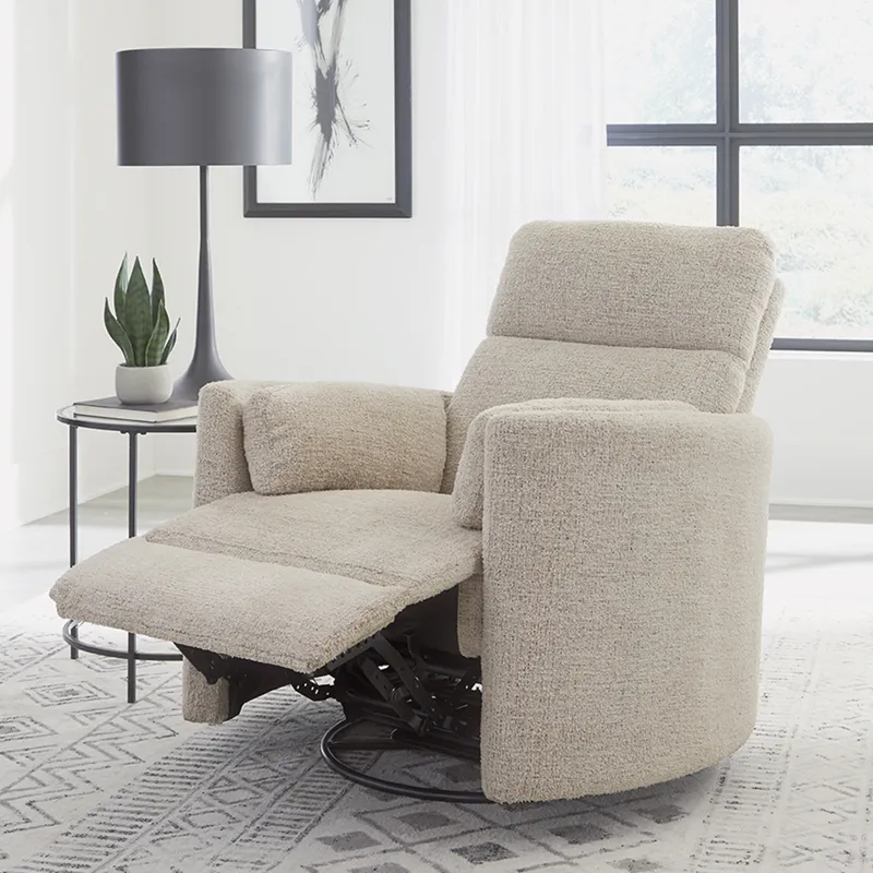 Radius Burlap Manual Swivel Recliner Two Pack