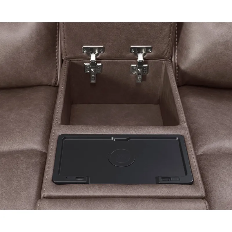 Lawson Sydney Brunette 6 Piece Modular Zero Gravity Power Reclining Sectional with Adjustable Headrests