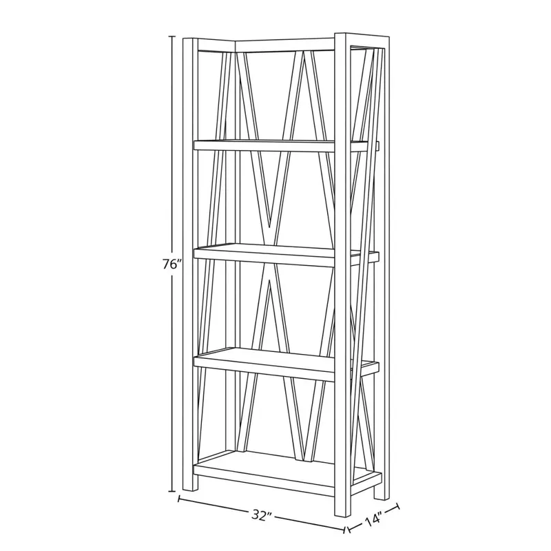 Americana Modern Denim Etagere Bookcase