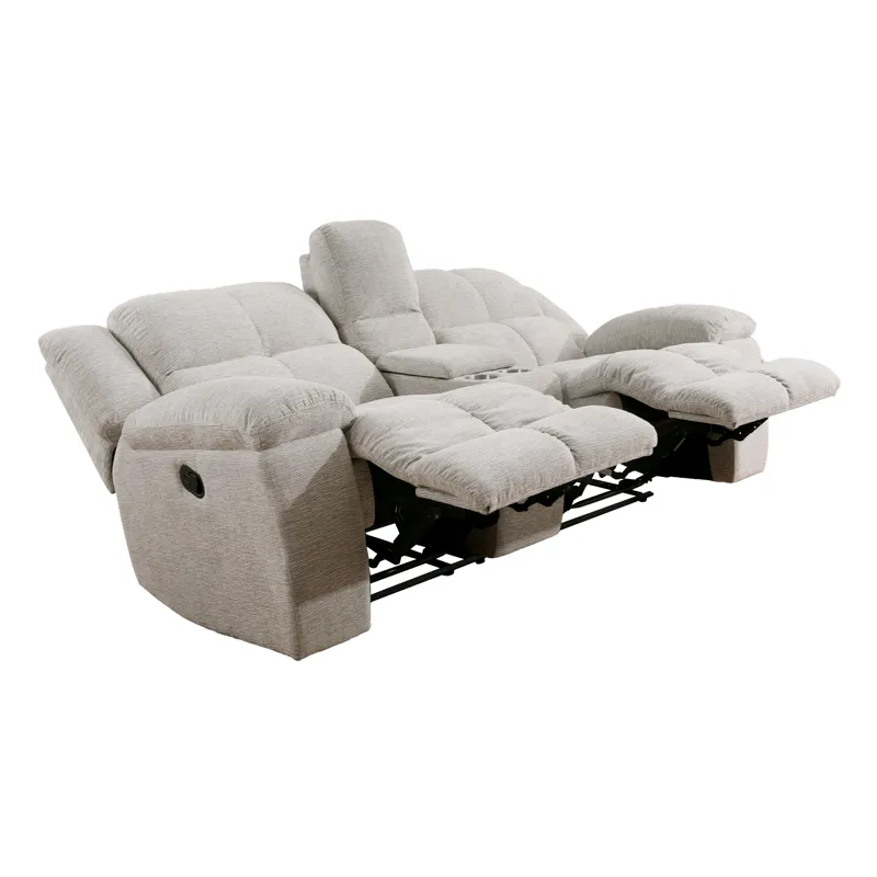 Buster Opal Taupe Manual Reclining Sofa Loveseat and Recliner