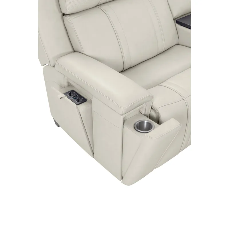 Sausalito Platinum Envy 6 Piece Modular Zero Gravity Power Reclining Sectional with Power Adjustable Headrests