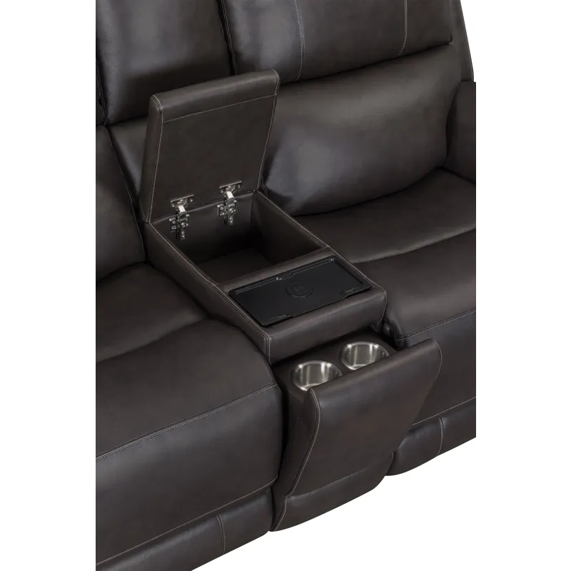 Easton Steamboat Brown Zero Gravity Power Reclining Sofa and Loveseat
