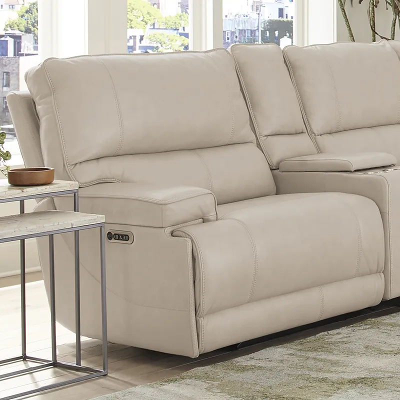 Whitman Verona Linen - Powered By Freemotion Power Cordless Left Arm Facing Recliner