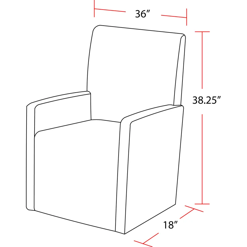Escape Dining 84 Inch Rectangular Table with 8 Caster Chairs