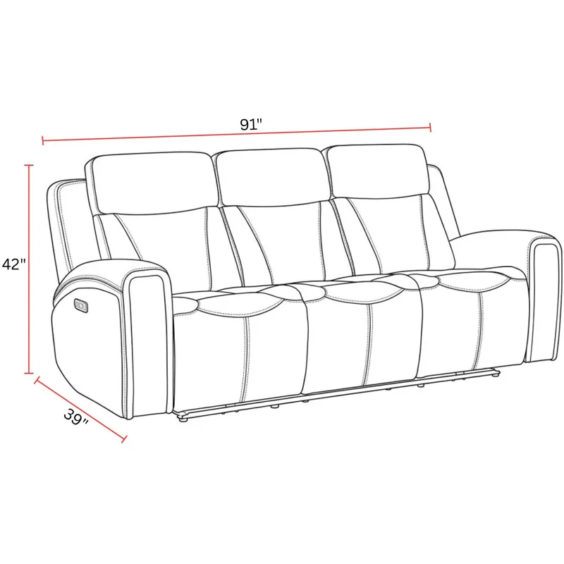 Maveric Bette Lapis Zero Gravity Power Reclining Sofa Loveseat and Recliner