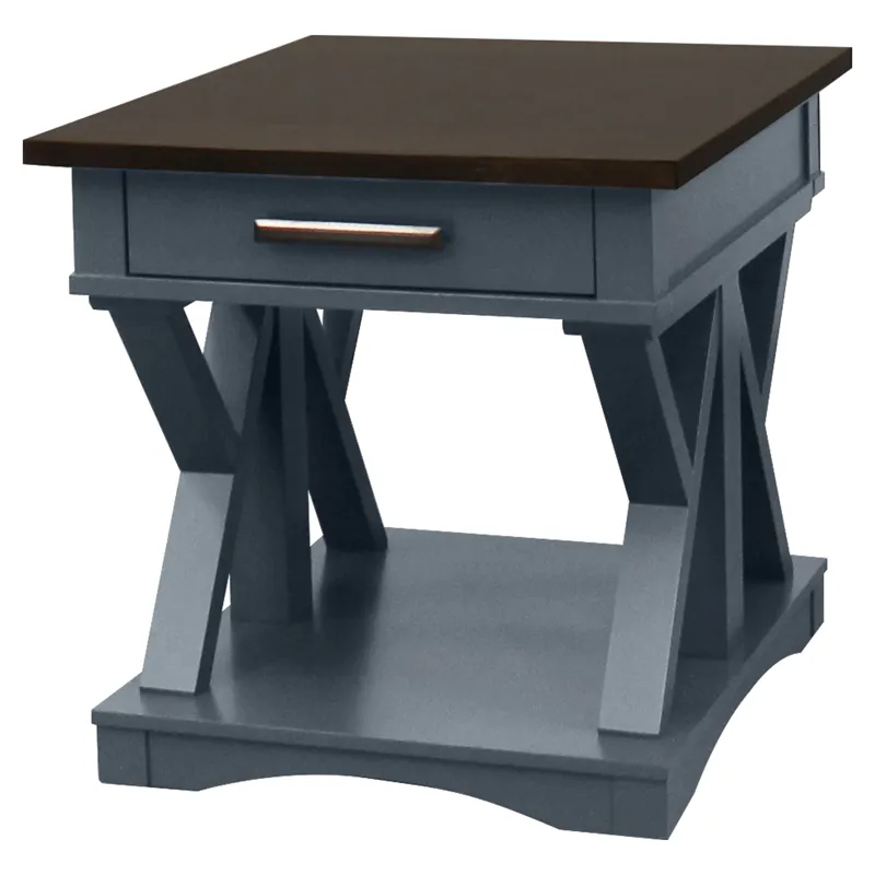 Americana Modern Denim Cocktail Table with 2 End Tables