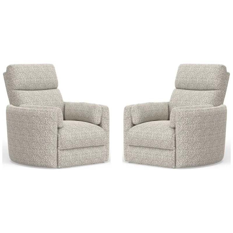 Radius Tatum River Rock Power Swivel Glider Recliner Two Pack