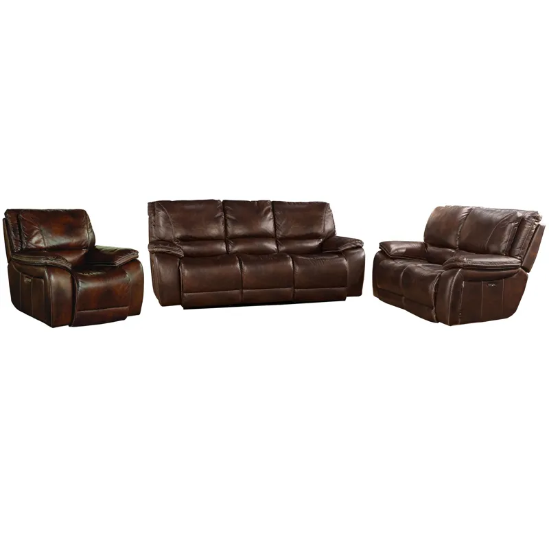 Vail Burnt Sienna Power Reclining Sofa Loveseat and Recliner
