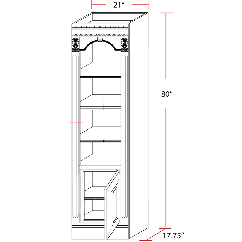 Huntington 21 Inch Open Top Bookcase