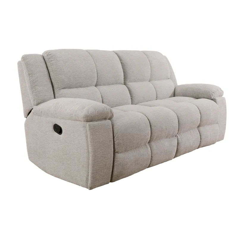 Buster Opal Taupe Manual Reclining Sofa Loveseat and Recliner