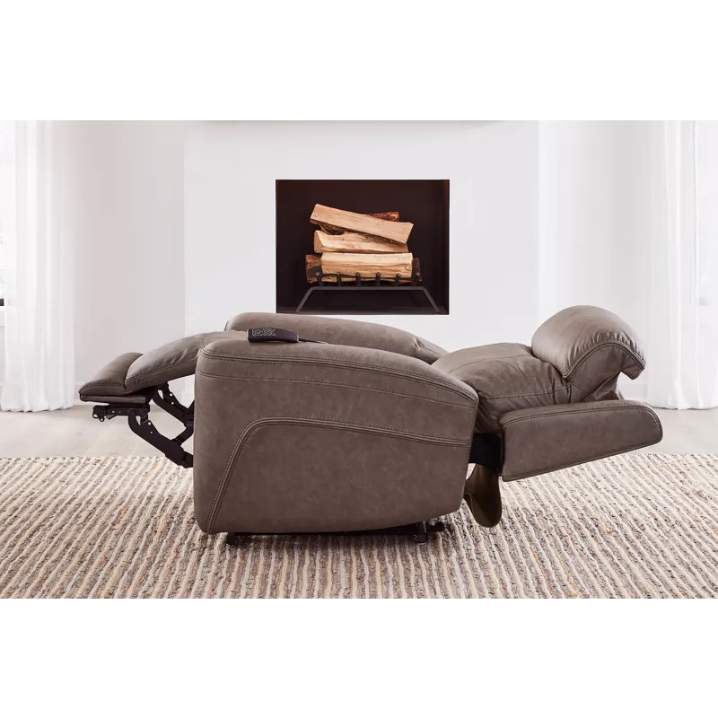Callahan Sydney Brunette Power Lift Recliner with Heat and Massage Two Pack