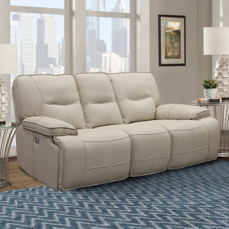 Spartacus Oyster Power Reclining Sofa and Two Recliners