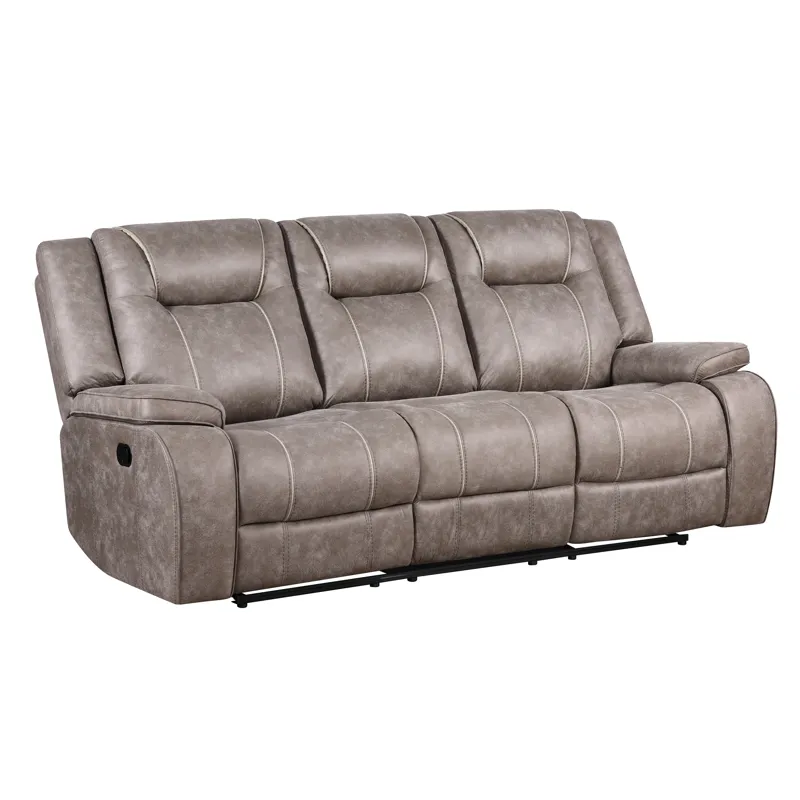 Blake Desert Taupe Manual Reclining Sofa and Loveseat