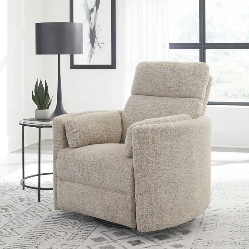 Radius Burlap Manual Swivel Recliner Two Pack