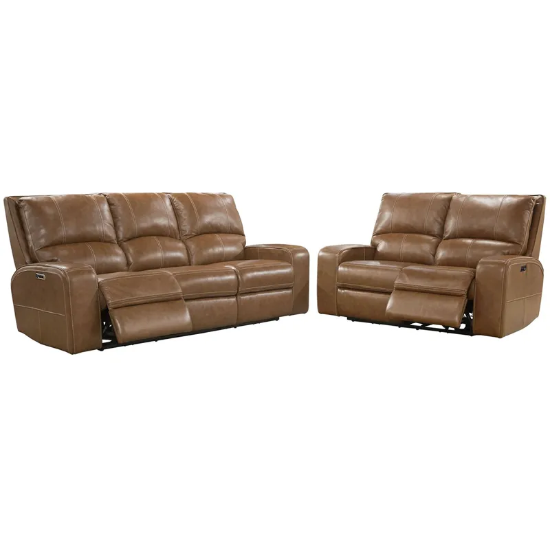 Swift Bourbon Power Reclining Sofa and Loveseat