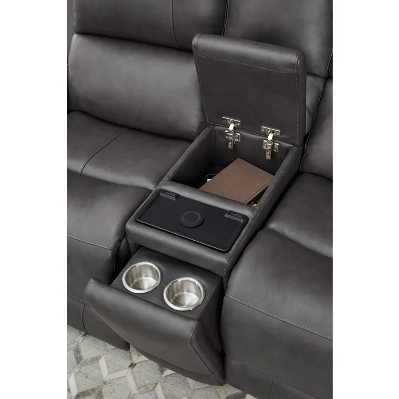 Belmont Autumn Fog Zero Gravity Power Reclining Sofa and Loveseat