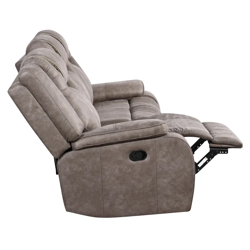 Blake Desert Taupe Manual Reclining Sofa and Loveseat