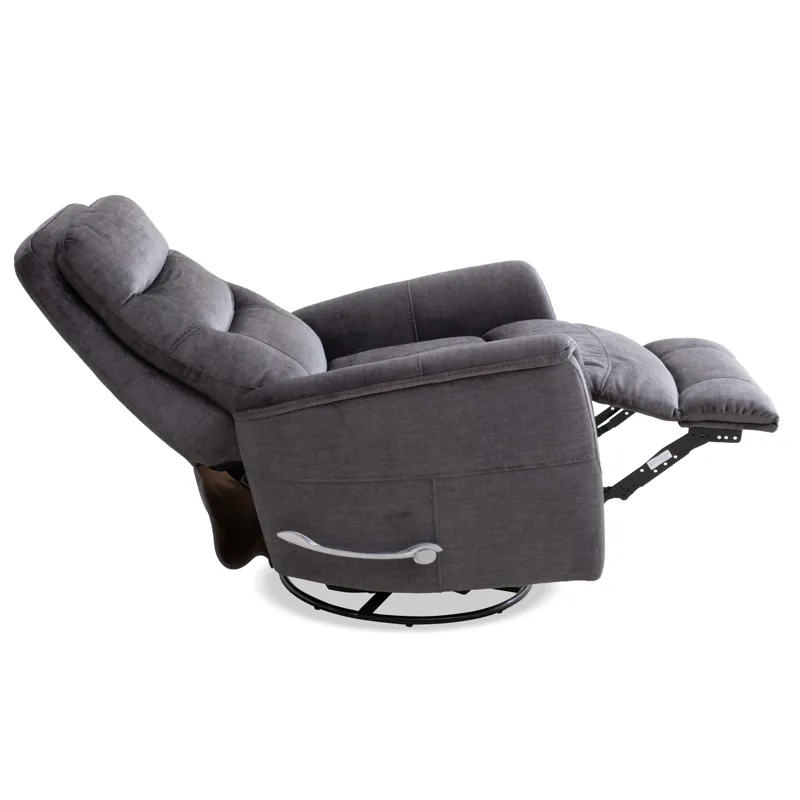 Gemini Capri Charcoal Swivel Glider Recliner Two Pack