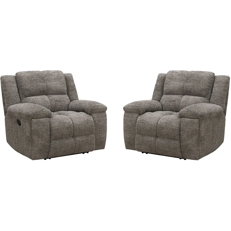 Buster Cabot Stone Recliner Two Pack