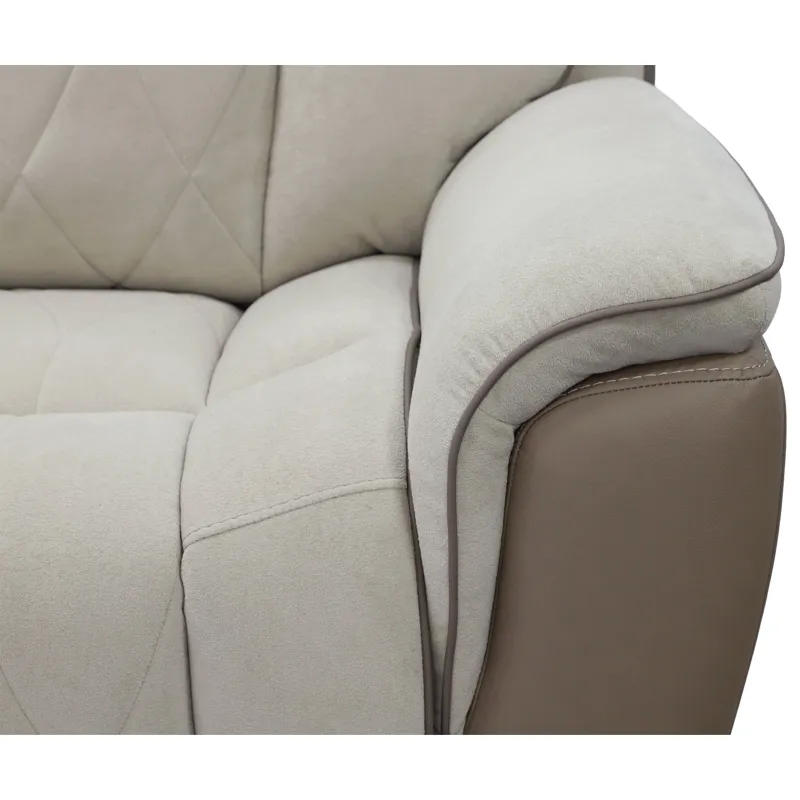 Ian Luxe Mocha 7 Piece Modular Zero Gravity Power Reclining Sectional