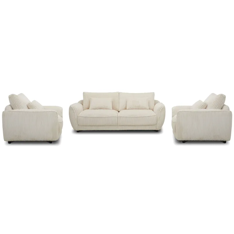 Utopia Mega Ivory Sofa and 2 Chair and Half