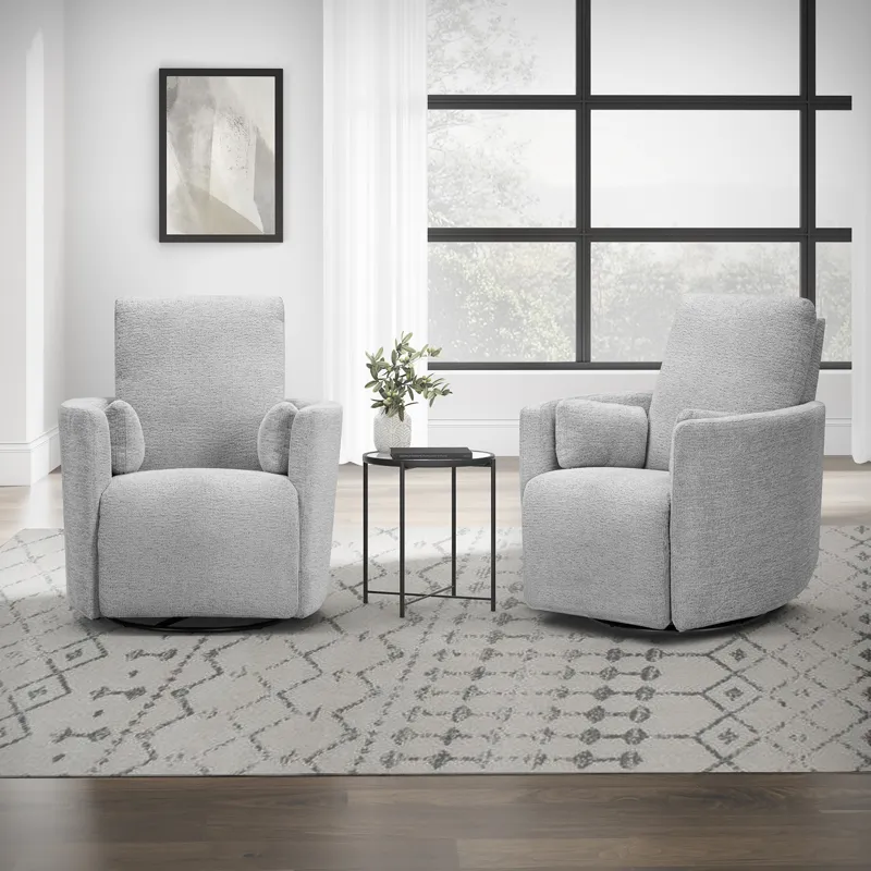 Turner Vincent Fog Manual Swivel Glider Recliner Two Pack