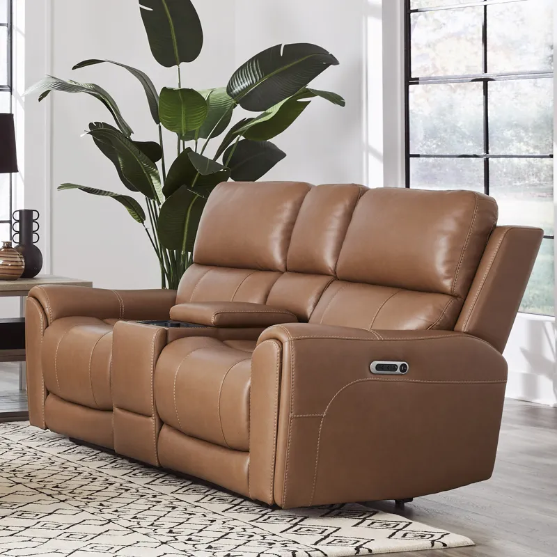 Hancock Apple Cider Zero Gravity Power Reclining Sofa and Loveseat