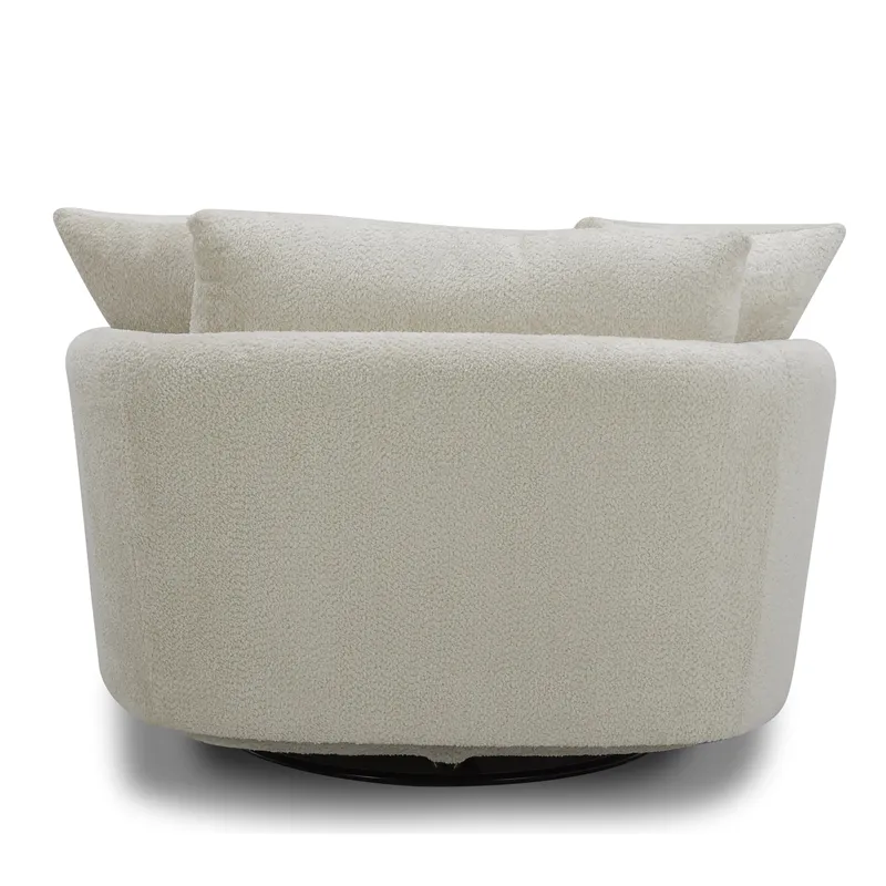 Boomer Utopia Sand Large Swivel Chair with 2 Toss Pillows Two Pack