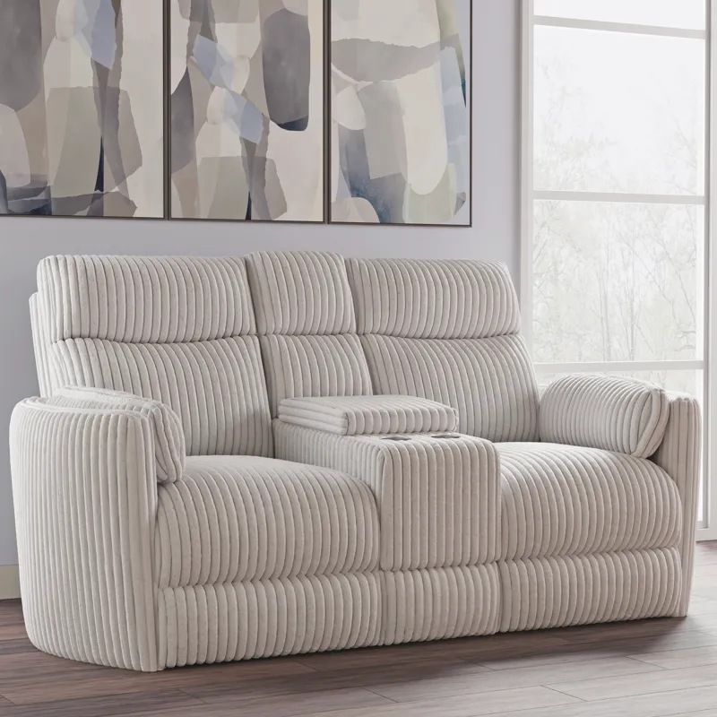 Radius Mega Ivory Power Reclining Sofa Loveseat and Recliner