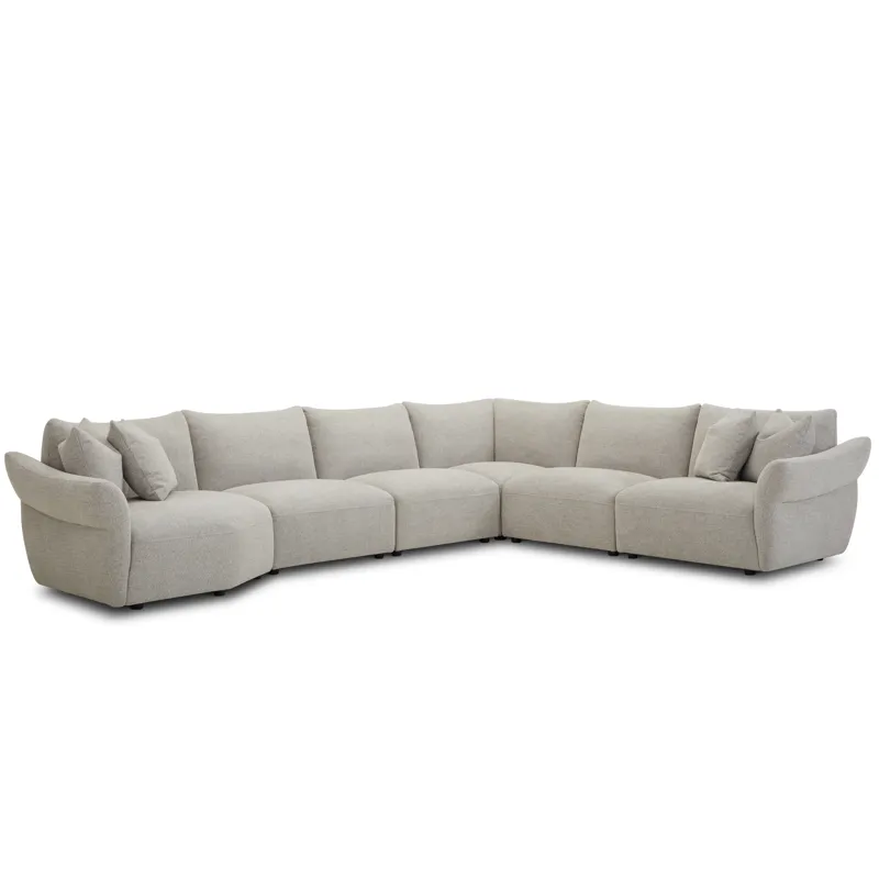 Playful Canes Cobblestone 6 Piece Modular Sectional