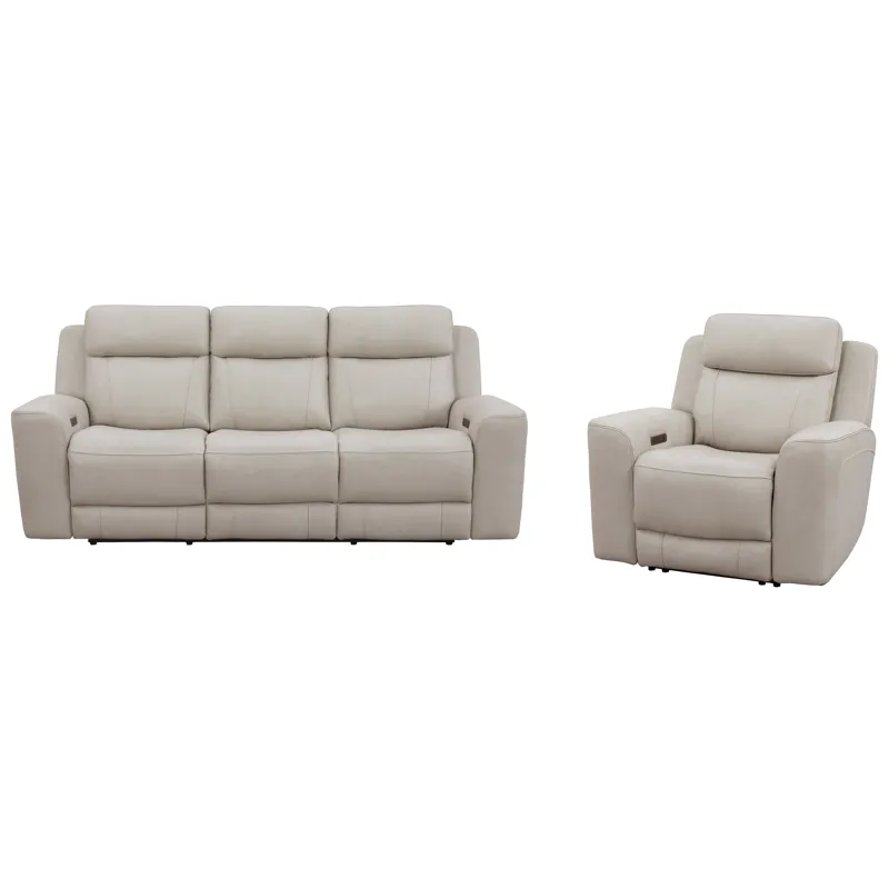 Calgary Stone Power Reclining Sofa and Recliner