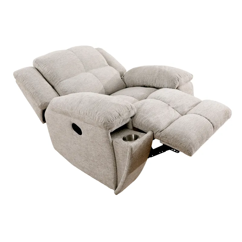 Buster Opal Taupe Manual Reclining Sofa Loveseat and Recliner