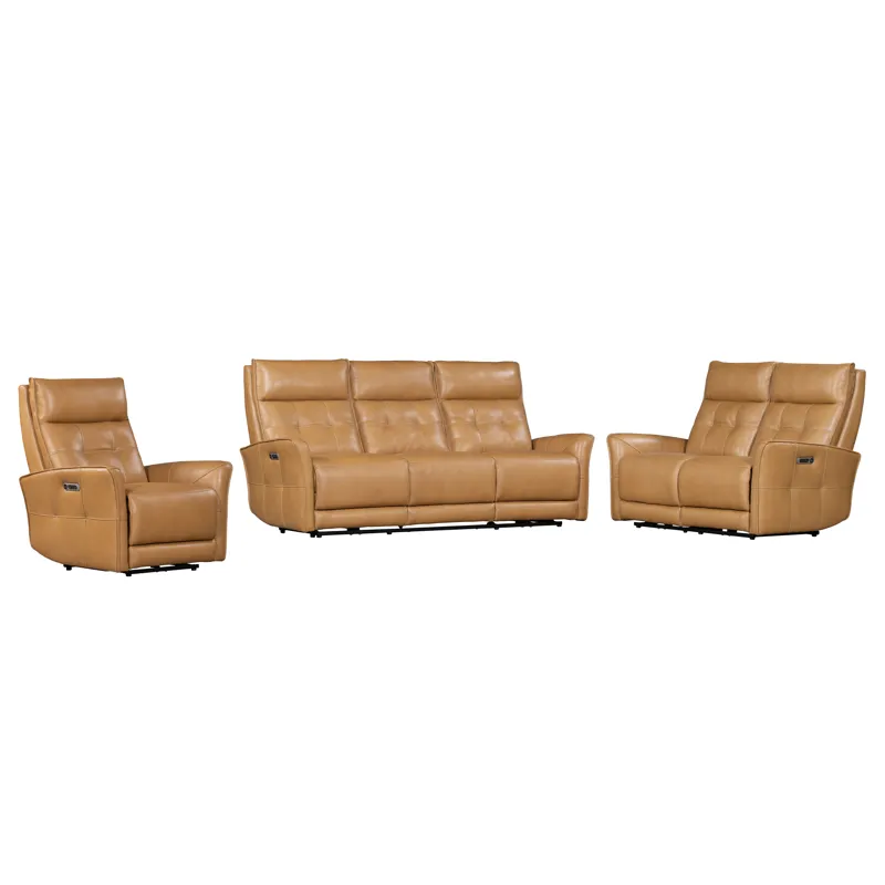 Gershwin Lucca Butterscotch Power Reclining Sofa Loveseat and Recliner