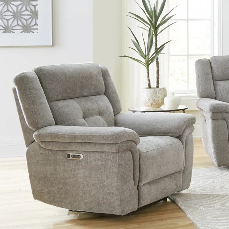 Richland Bristol Grey Power Reclining Sofa and Two Recliners