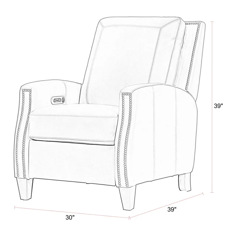 Hunter Chestnut Charm Power Cordless High Leg Recliner P2 Two Pack