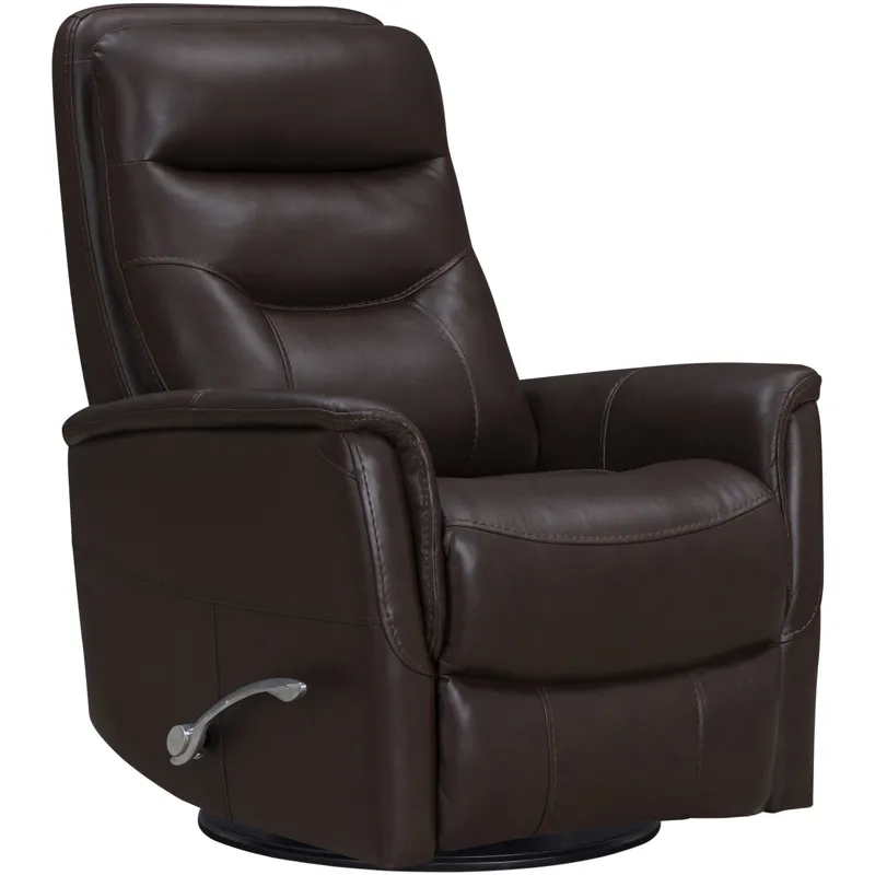 Gemini Milan Brown Manual Swivel Glider Recliner
