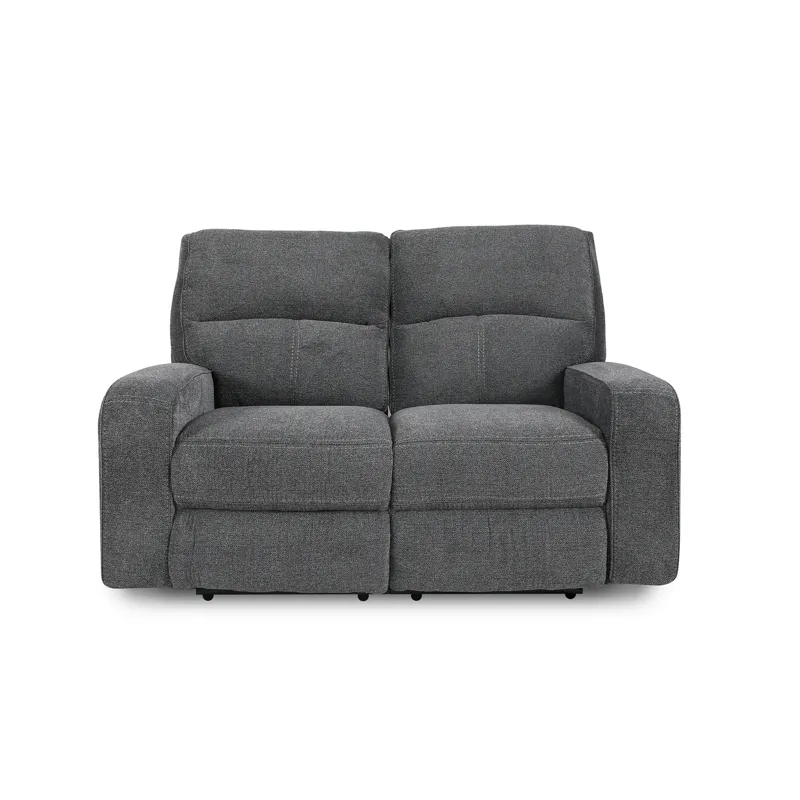 Polaris Bizmark Grey Power Reclining Sofa and Loveseat