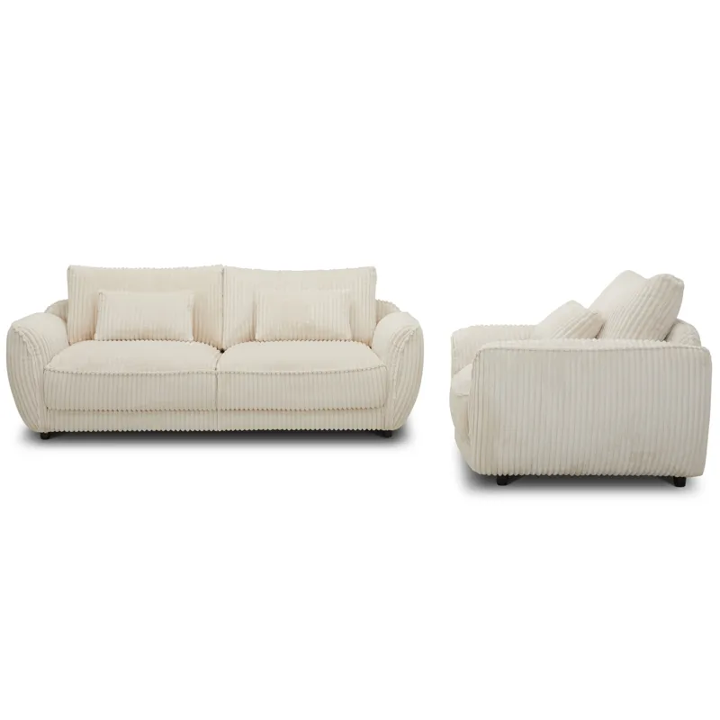 Utopia Mega Ivory Chair and A Half with Lumbar Pillow Two Pack