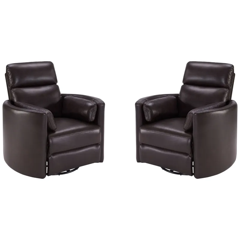 Radius Florence Brown - Powered By Freemotion Cordless Power Swivel Glider Recliner Two Pack