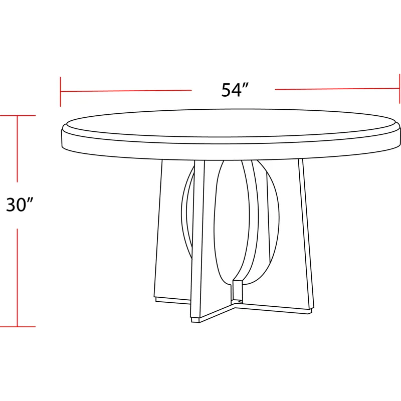 Escape Dining 54 Inch Round Dining Table