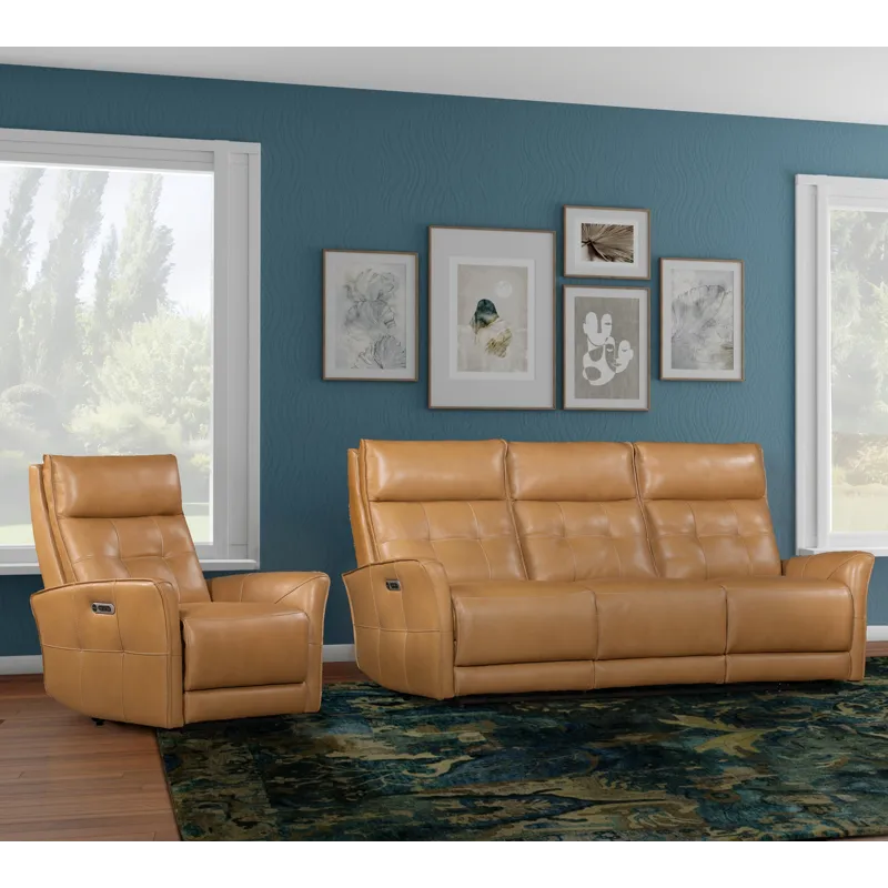 Gershwin Lucca Butterscotch Power Reclining Sofa and Recliner