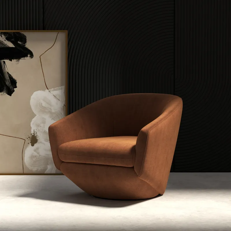 The Twist Elise Rust Swivel Chair Two Pack
