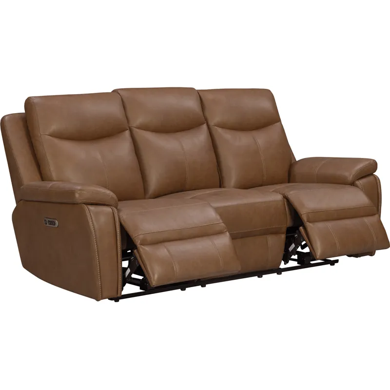 Veracruz Vintage Tan Zero Gravity Power Reclining Sofa Loveseat and Recliner
